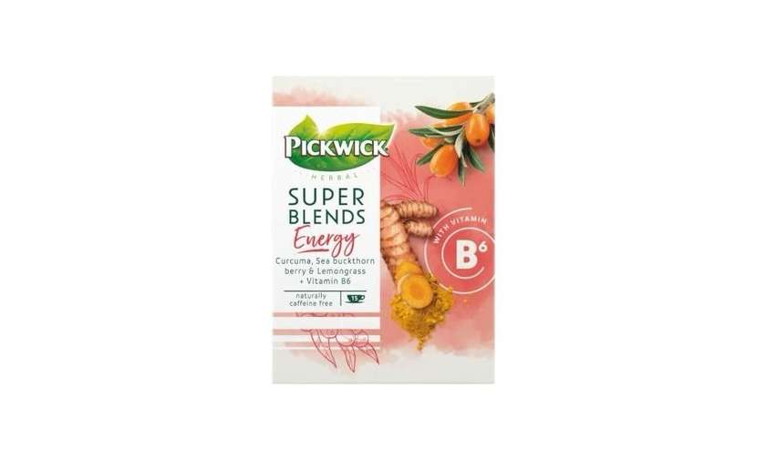 Pickwick Super Blend Energy Turmeric, Sea Buckthorn Berry and Lemongrass + Vitamin B6