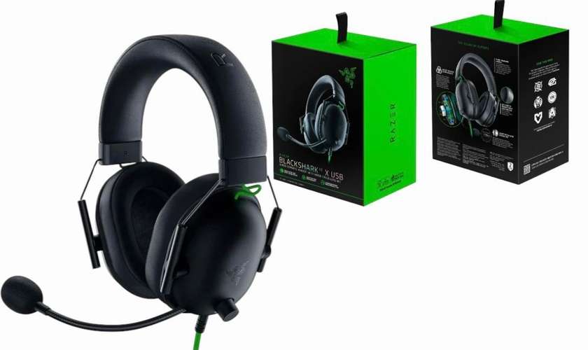 Razer BlackShark V2 X Wired Esports Headset for PC, USB (Black)