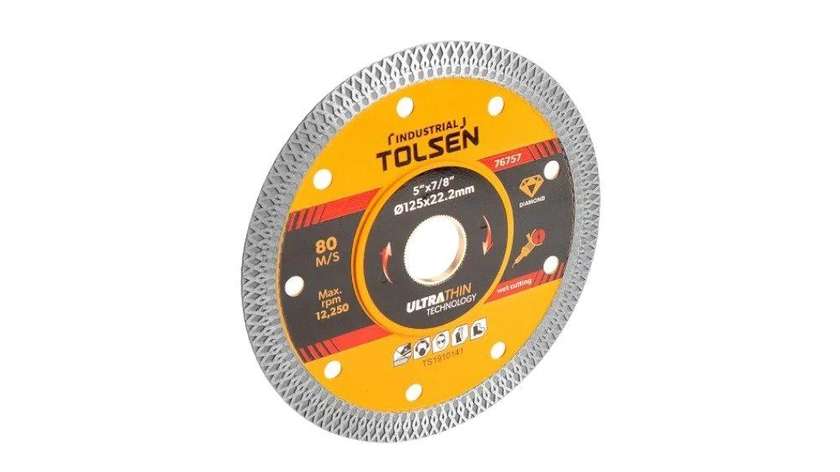 TOLSEN TOL1634-76756 Tile Cutting Disc ULTRATHIN Durable Life 115*22.2