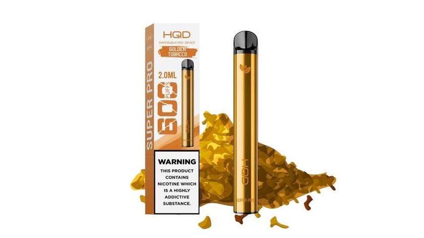 HQD Super Pro Golden Tobacco 600 Puffs