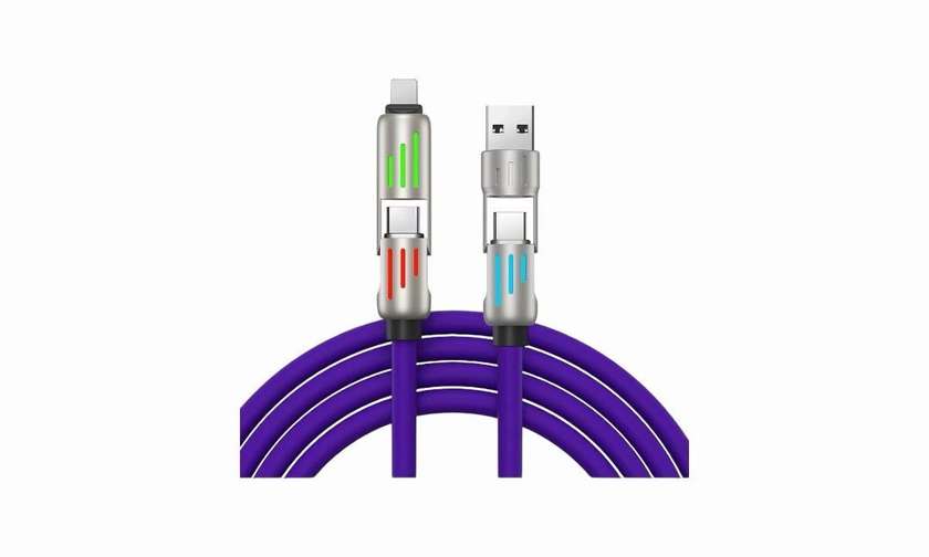 240W Super Fast Charging 4-in-1 USB Type-C Cable Purple