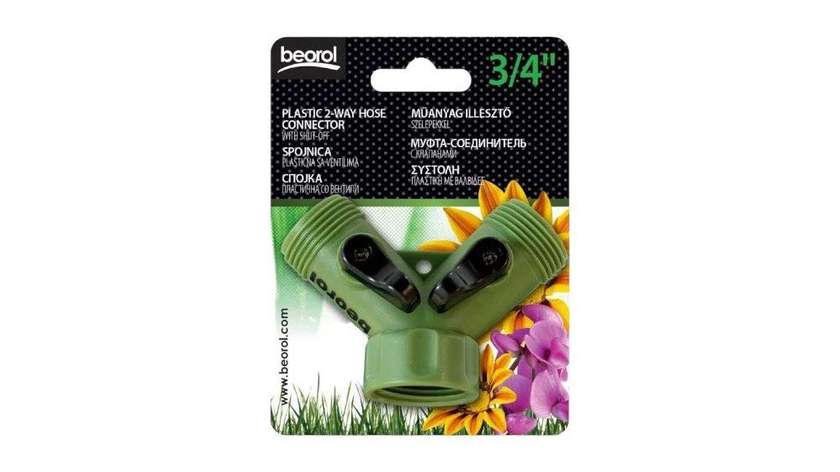 Beorol plastic 2-way hose connector 3/4’’