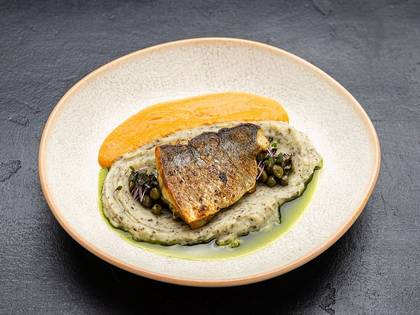 Seabass with Truffle Potatoes