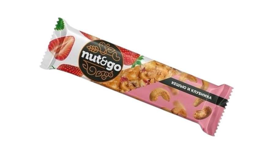 Nut&Go Glazed Cashew and Strawberry Bar