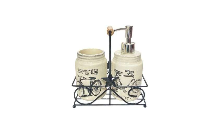 Ceramic soap dish in set