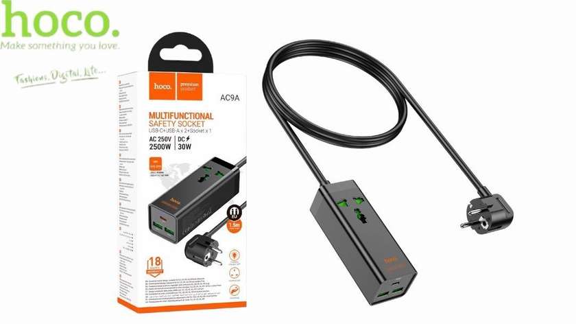 Power strip “AC9A Talent” PD30W + QC3.0 + 1 socket EU