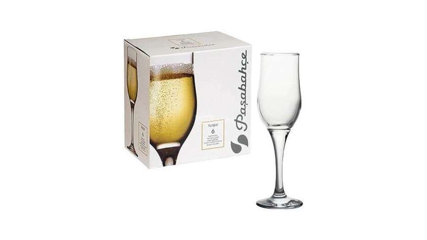 Tulipe Champagne Glasses, 6 Pieces