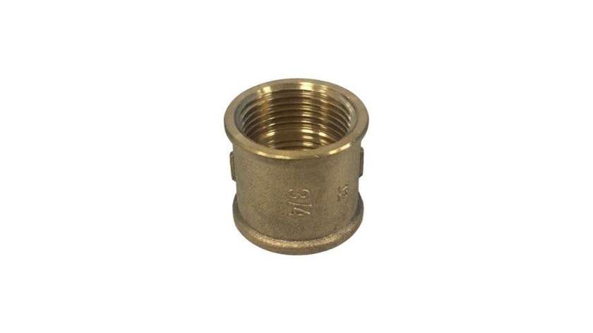 Brass Barrel with Two Internal Threaded 25mm Fittings