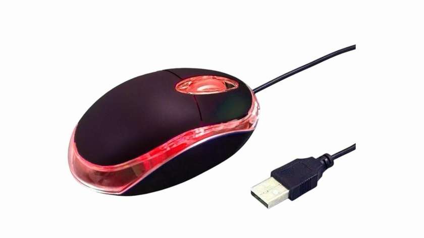 SOJUBA USB Optical Mouse With USB 2.0 Interface With Light For Laptop