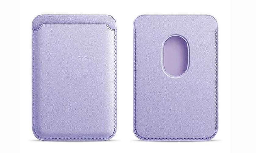 iPhone Leather Wallet (Magsafe) Light Purple