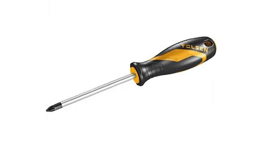 TOLSEN TOL599-20009 Screwdriver with Metal and Rubber Handle PH3*150MM
