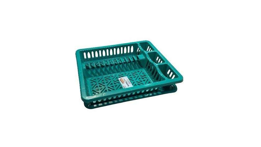 Green Plastic Dish Drying Rack