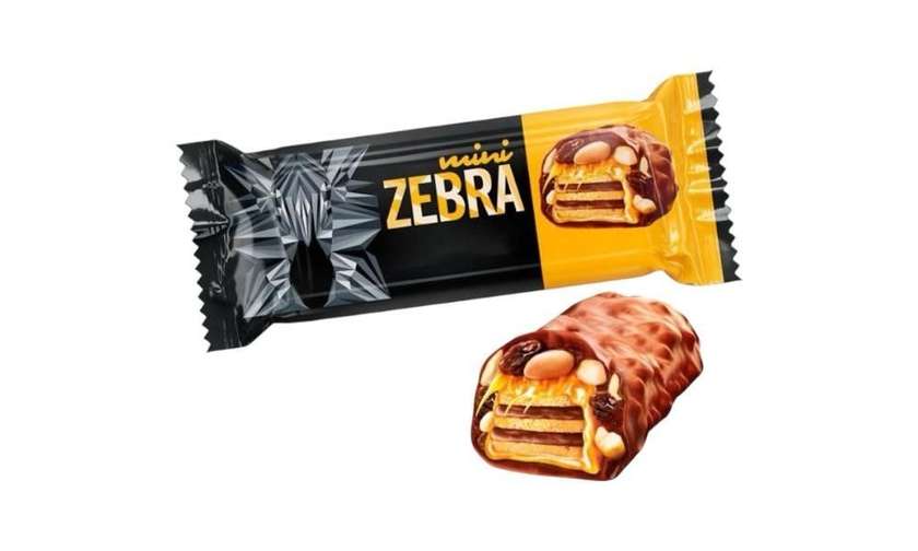 Zebra Waffle with Milk Chocolate 40g