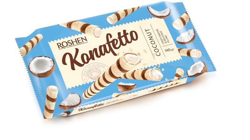 Konafetto coconut filled wafers 140g