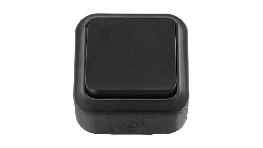Outdoor Switch 1-Gang 10A Black