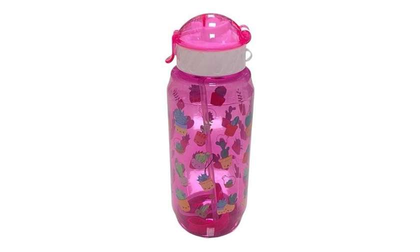 Pink Plastic Water Bottle