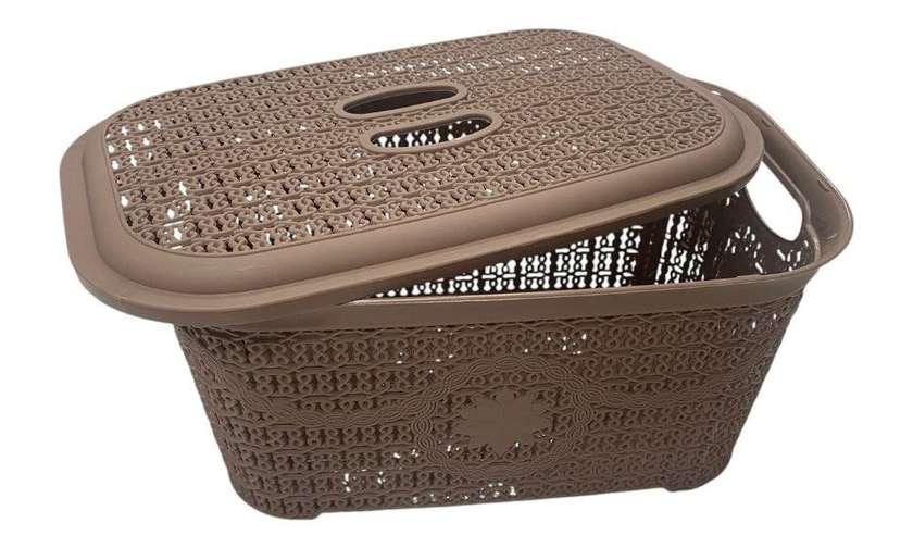 Plastic Box with Woven Effect