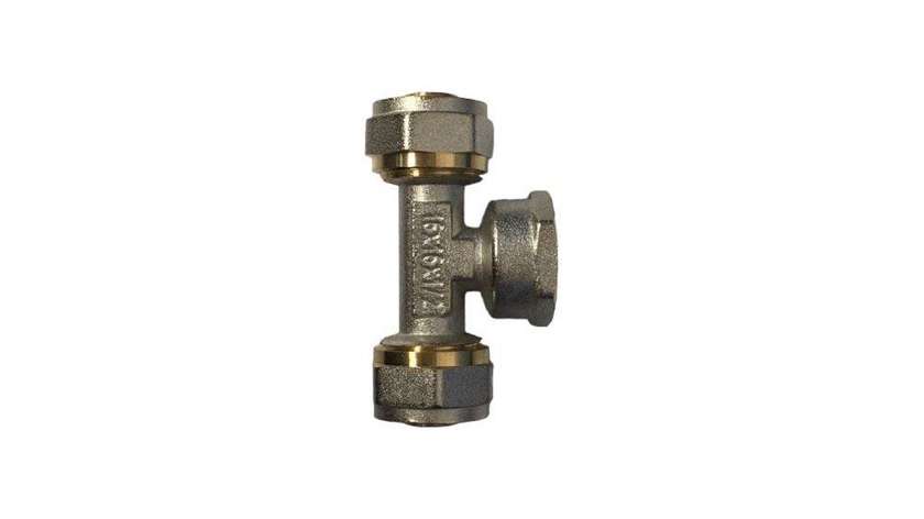 Brass Tee 16* 1/2 M*16