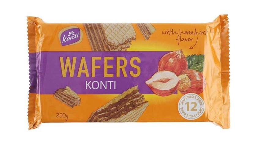 Konti Wafers with Hazelnut Flavor 200g