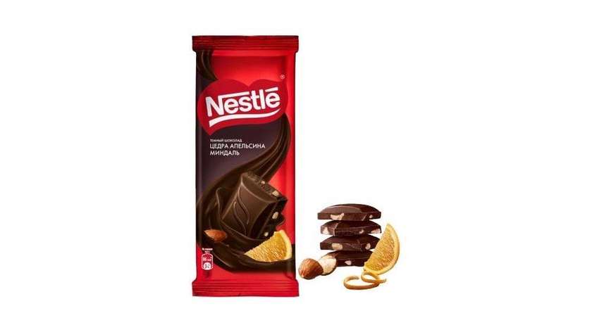 Nestle Dark Almond Orange 82g