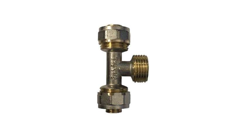 Brass Tee 16* 1/2 ext.*16