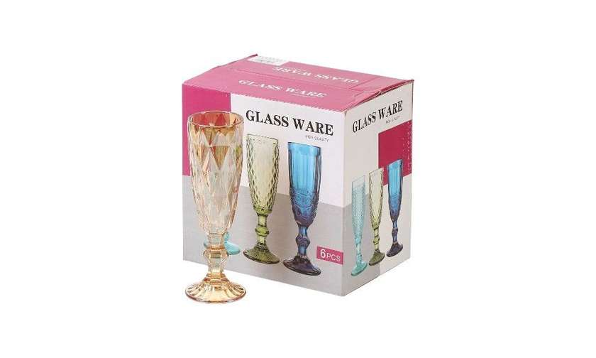 Champagne Glasses, Set of 6