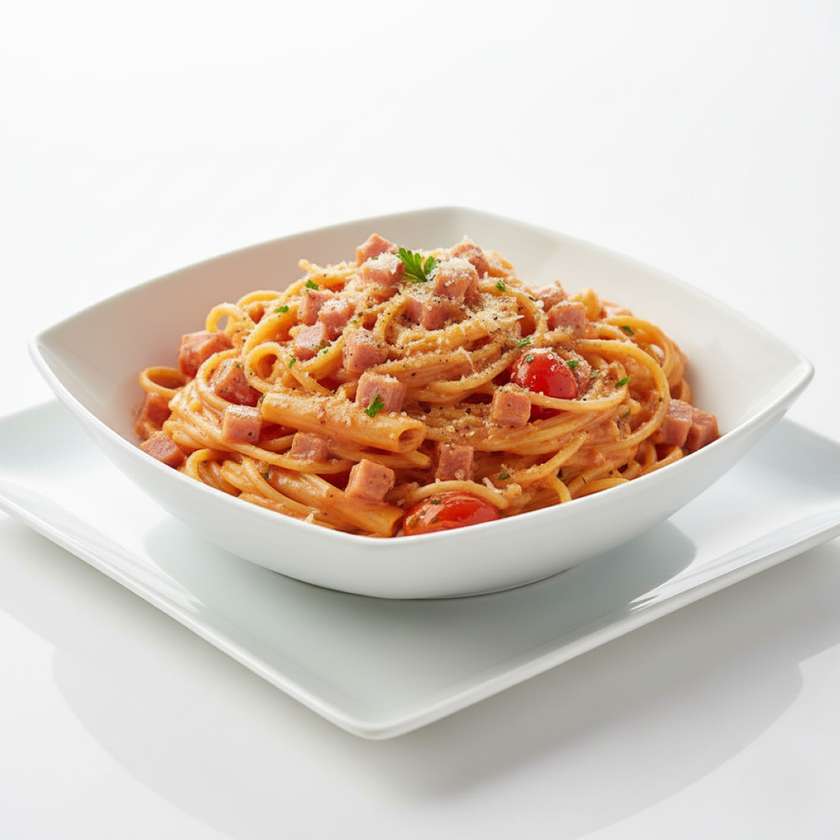 Сливочно-томатная паста Карбонара