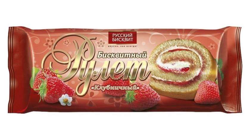 Russian Biscuit Roll with Strawberry 150g