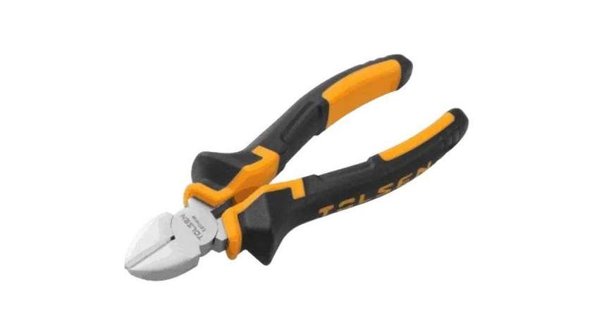 Tolsen tol454-10004 Flat Nose Pliers with Metal and Rubber Handle 180mm, 7"