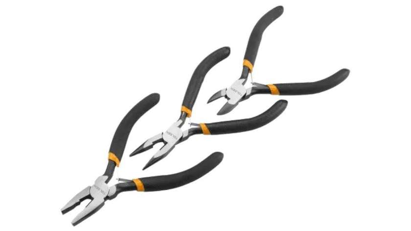 TOLSEN TOL8-10038 Flat Nose Pliers Set 3 Pieces 115MM, 4.5"