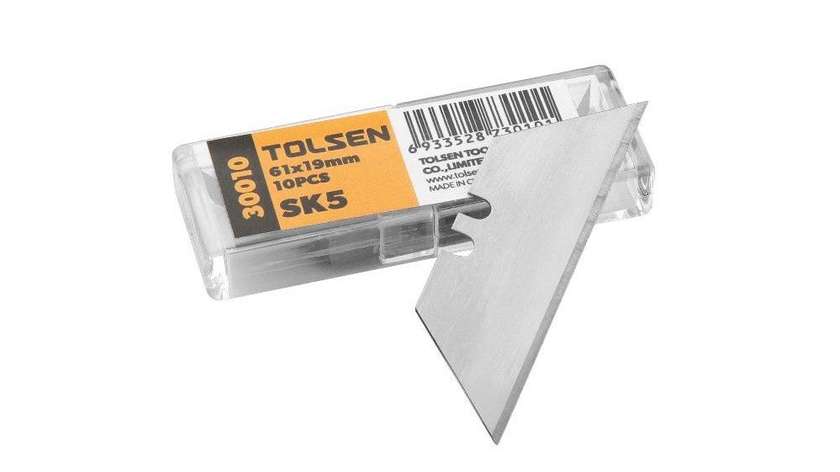 Tolsen Utility Knife Blade 61x19mm 10pcs