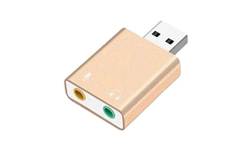 USB Sound Card to 3.5mm Audio Adapter