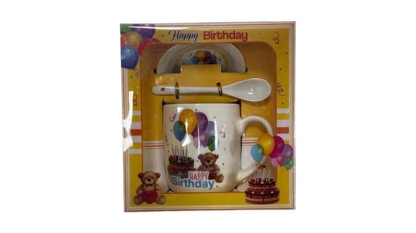 Mug with Spoon + Bowl (Happy Birthday)