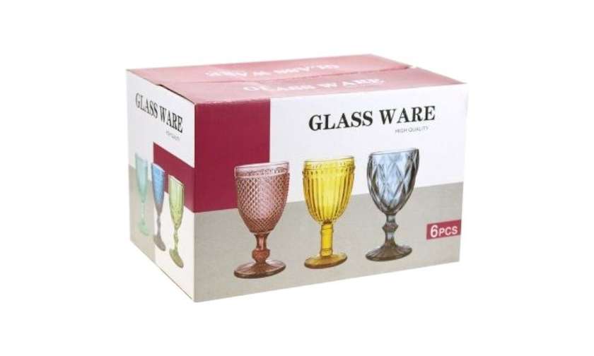 Water glass on a leg 380ml 6 pieces