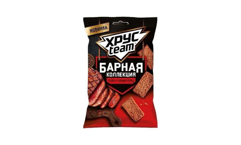 Khrustim Bar Collection Crackers with Steak and Black Pepper Flavor 70g