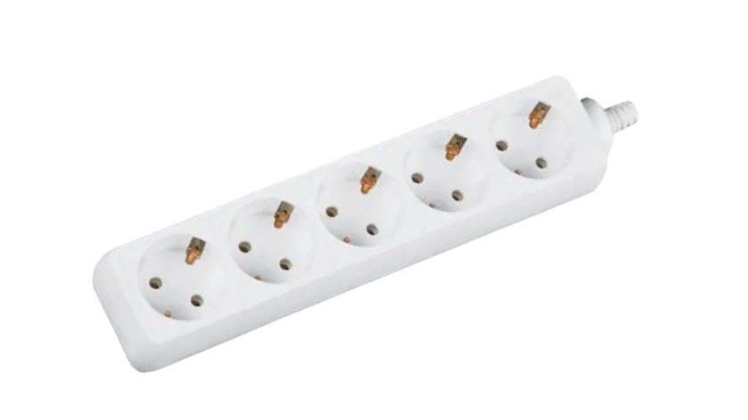Linus SOC15-5767 Extension Cord 5-Socket With 5m Cable and Grounding