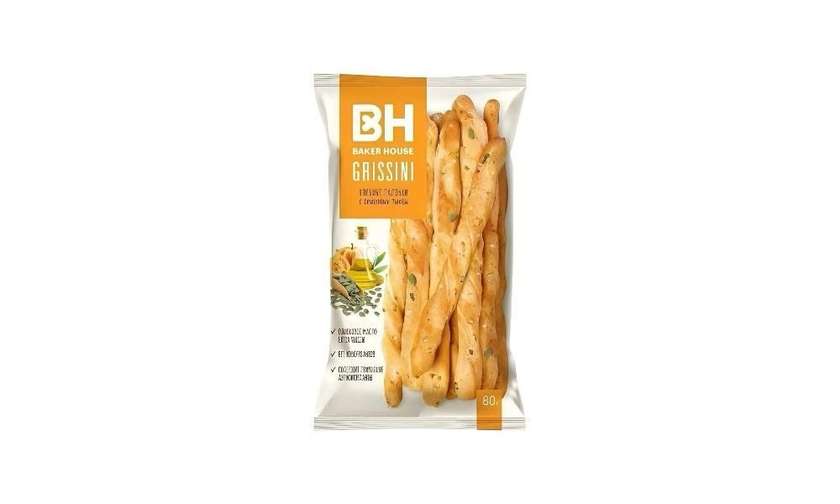 BH Baker House Grissini Bread Sticks with Pumpkin Seeds 80g