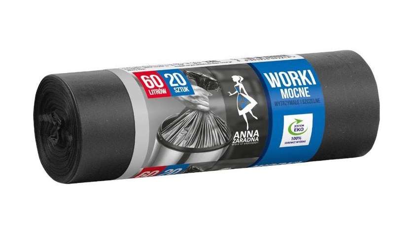 Superstrong Garbage Bags 60L, 20pcs