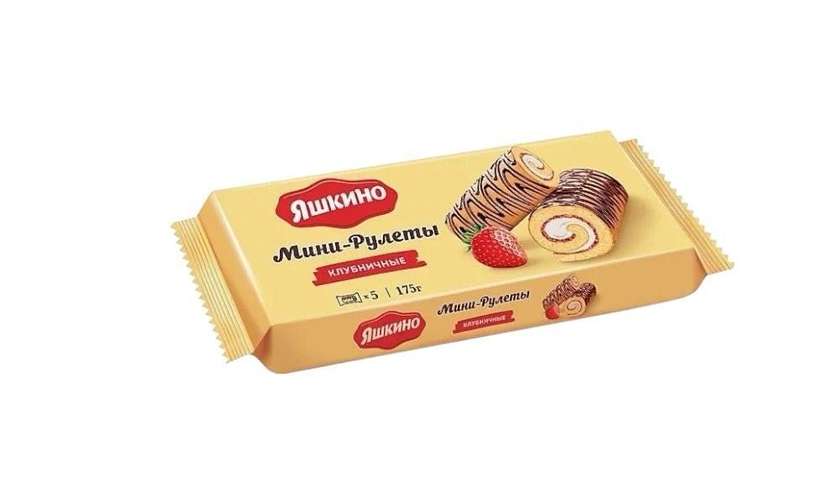 Yashkino Mini Glazed Strawberry Rolls 200g