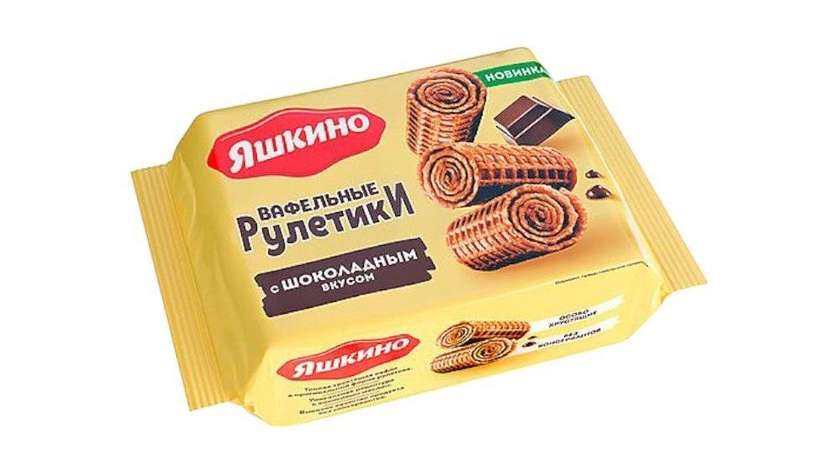 Yashkino Chocolate Flavored Wafer Rolls 160g