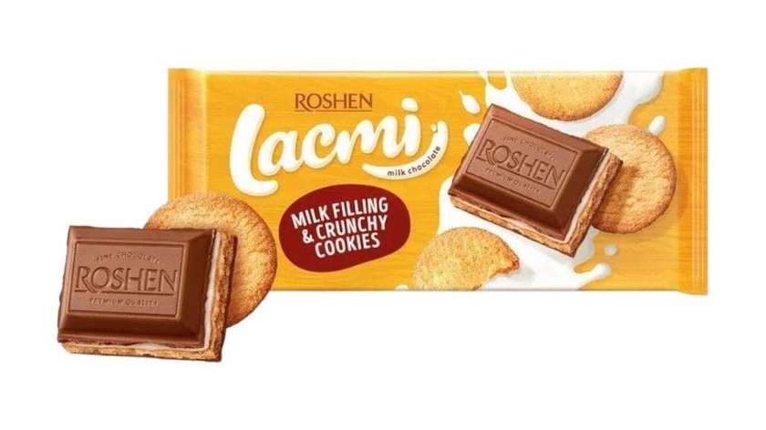 Lacmi Milk Chocolate with Filling and Biscuit 100g