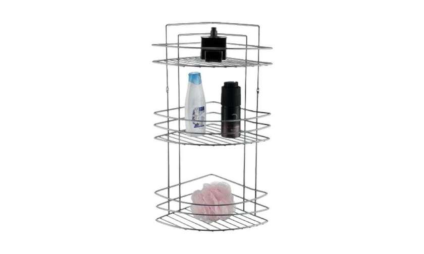 Metal Corner Shelf with Three Tiers