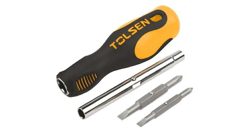 TOLSEN TOL928-20043 Screwdriver with Interchangeable Bits, 6 Pieces