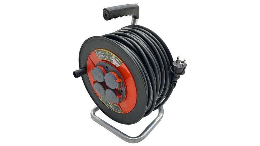 Extension Cord with Professional Drum 50m (2 Phase) 3x2.mm IP44