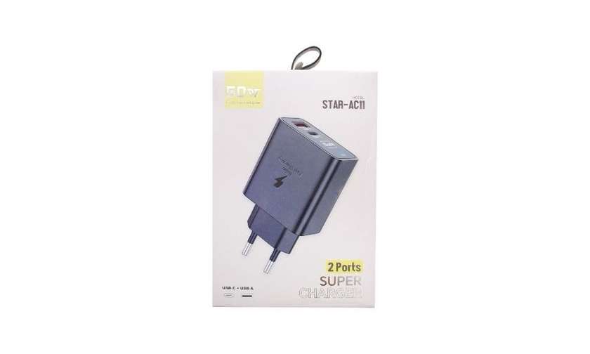Star-AC11 50W Adapter 2 Ports USB-C+USB-A