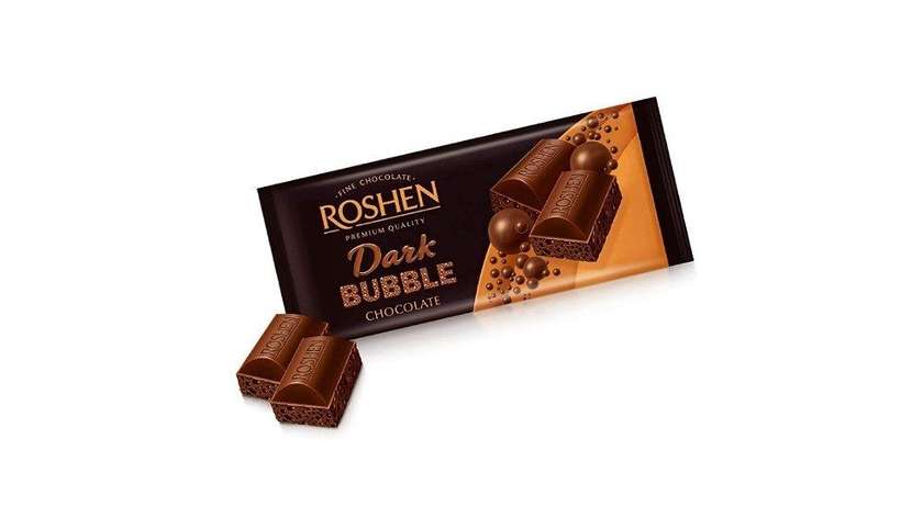 Roshen Dark Bubble Chocolate Bar 80g