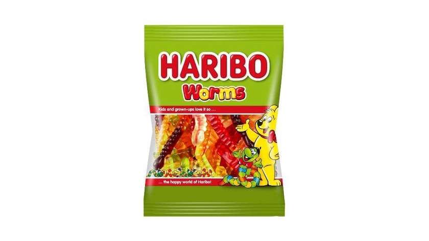Haribo Worms Gummy Candy 80g