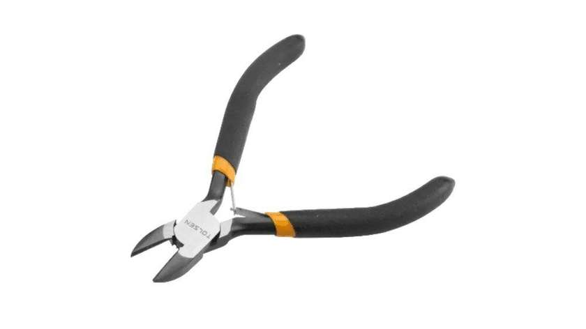 TOLSEN TOL458-10033 Mini Flat Nose Pliers with Metal Rubber Handle 115mm, 4.5"
