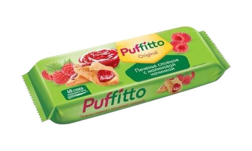 Puffitto Puff Pastry with Raspberry Filling 125g