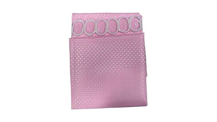Shower Curtain with Hooks 1 pc 1.8m*1.8m (Pink)